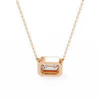 Prisma Emerald Solitaire Lab Grown Diamond Necklace - Ophiratbf