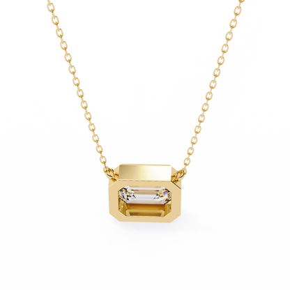 Prisma Emerald Solitaire Lab Grown Diamond Necklace