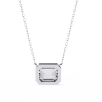 Prisma Emerald Solitaire Lab Grown Diamond Necklace - Ophiratbf