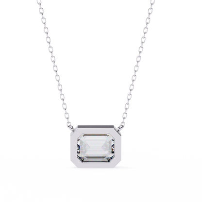 Prisma Emerald Solitaire Lab Grown Diamond Necklace