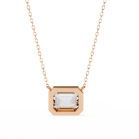 Prisma Emerald Solitaire Lab Grown Diamond Necklace - Ophiratbf