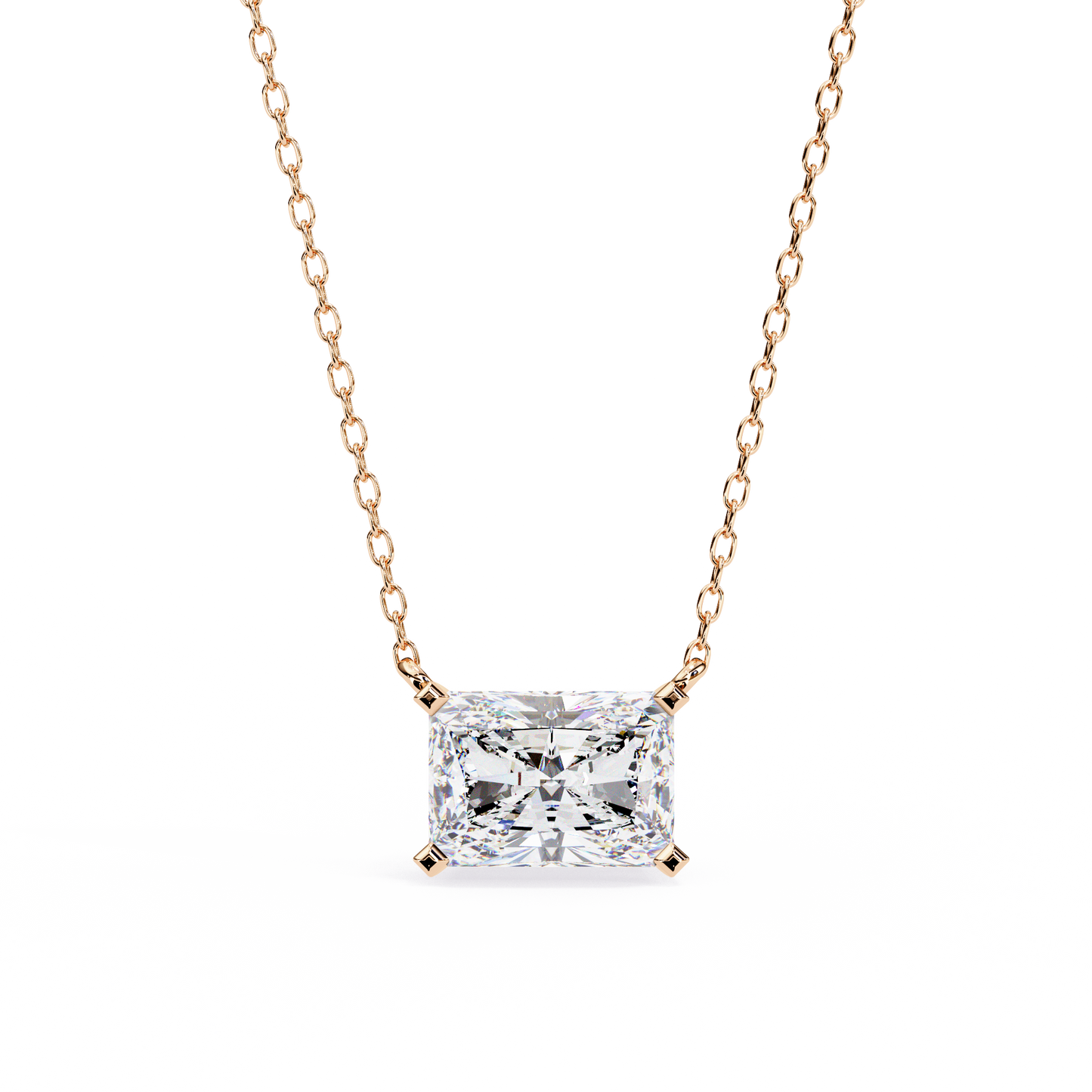 radiant muse lab-grown diamond pendant