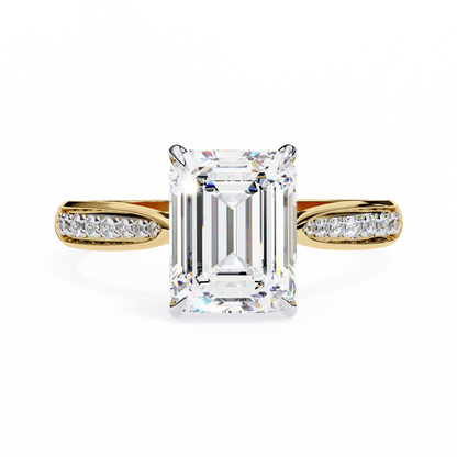 Lustre Emerald Lab Grown Diamond Ring