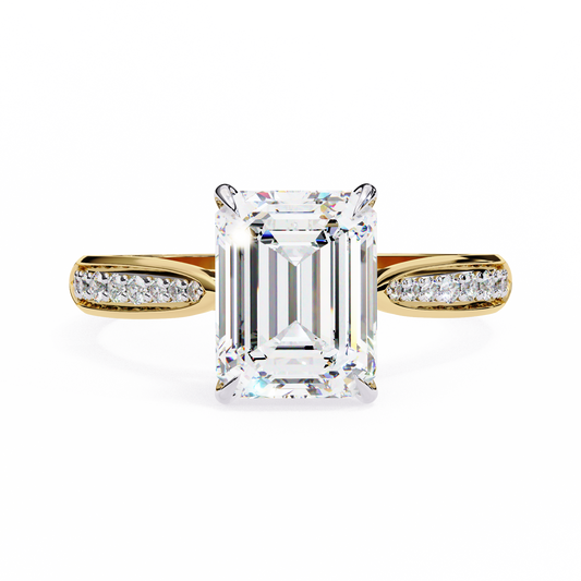 Lustre Emerald Lab Grown Diamond Ring