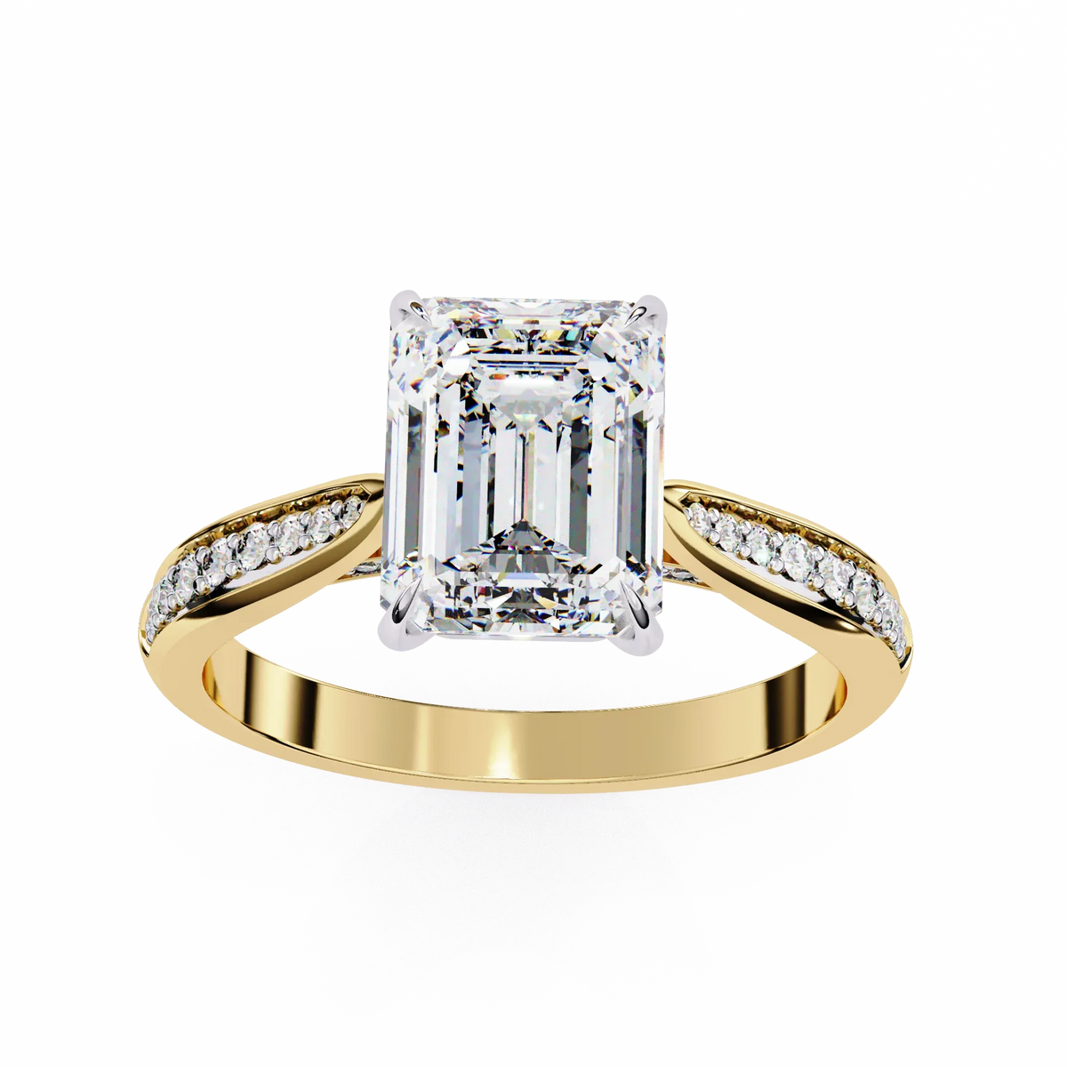Lustre Emerald Lab Grown Diamond Ring - Ophiratbf