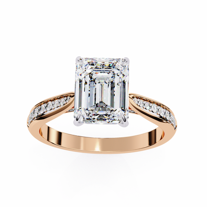 Lustre Emerald Lab Grown Diamond Ring