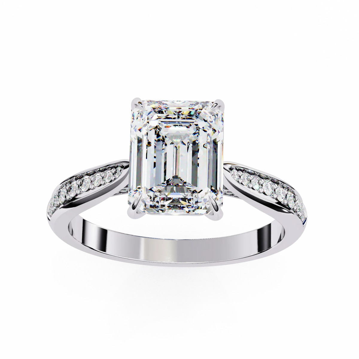 Lustre Emerald Lab Grown Diamond Ring - Ophiratbf