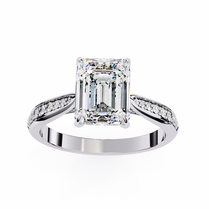 Lustre Emerald Lab Grown Diamond Ring