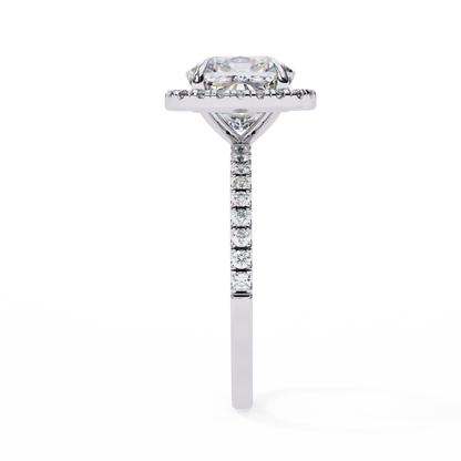 Cushion Cut Lab Grown Diamond Solitaire Ring