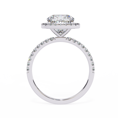 Cushion Cut Lab Grown Diamond Solitaire Ring