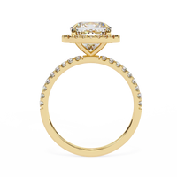 Cushion Cut Lab Grown Diamond Solitaire Ring - Ophiratbf