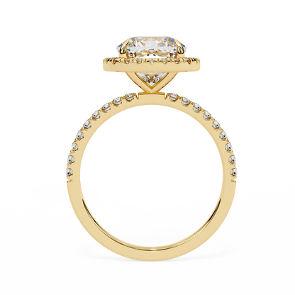 Cushion Cut Lab Grown Diamond Solitaire Ring