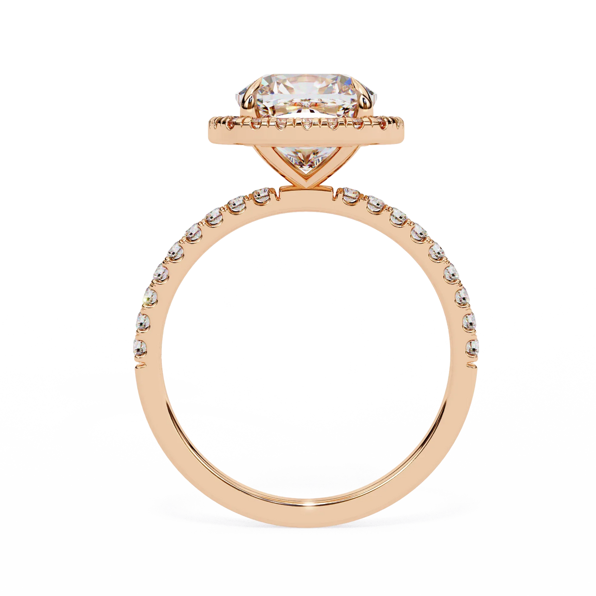 Cushion Cut Lab Grown Diamond Solitaire Ring - Ophiratbf