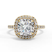 Cushion Cut Lab Grown Diamond Solitaire Ring - Ophiratbf