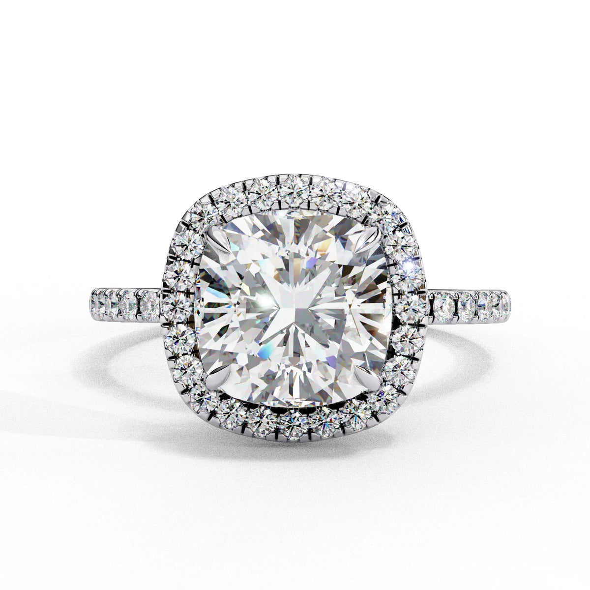 Cushion Cut Lab Grown Diamond Solitaire Ring - Ophiratbf