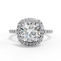 Cushion Cut Lab Grown Diamond Solitaire Ring - Ophiratbf