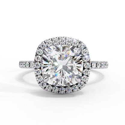Cushion Cut Lab Grown Diamond Solitaire Ring