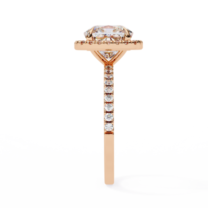 Cushion Cut Lab Grown Diamond Solitaire Ring