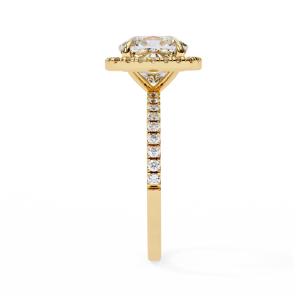 Cushion Cut Lab Grown Diamond Solitaire Ring
