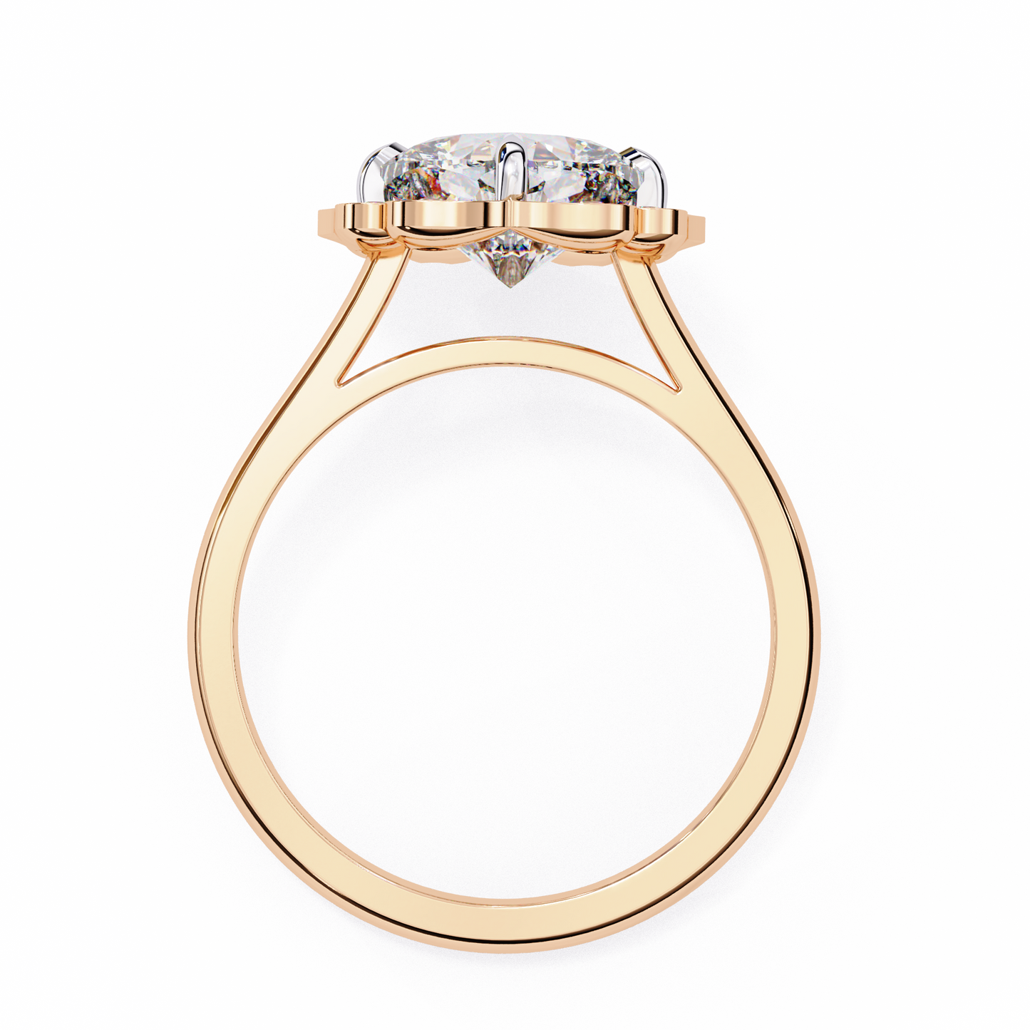 sovereign cushion glow lab grown diamond ring