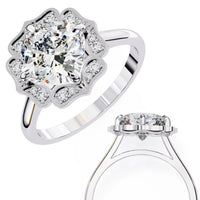 Sovereign Cushion Glow Lab Grown Diamond Ring - Ophiratbf