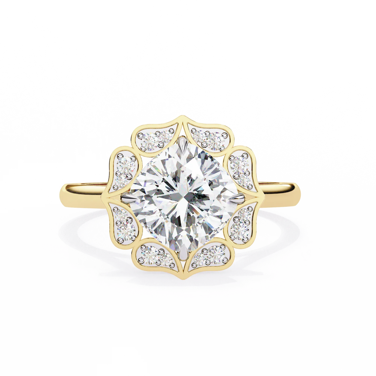 Sovereign Cushion Glow Lab Grown Diamond Ring - Ophiratbf