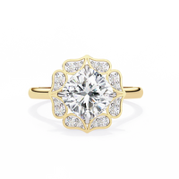 Sovereign Cushion Glow Lab Grown Diamond Ring - Ophiratbf