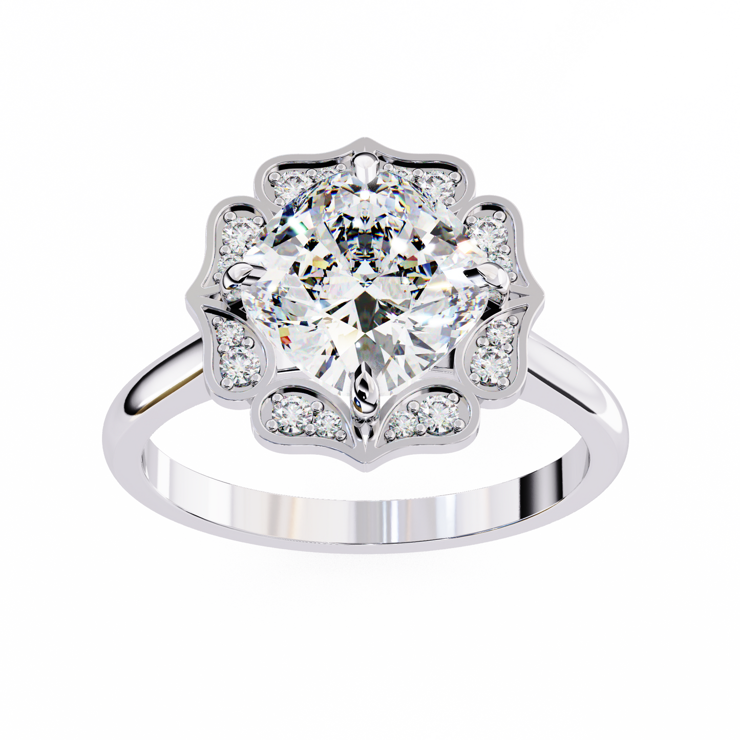 sovereign cushion glow lab grown diamond ring