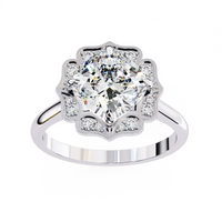 Sovereign Cushion Glow Lab Grown Diamond Ring - Ophiratbf
