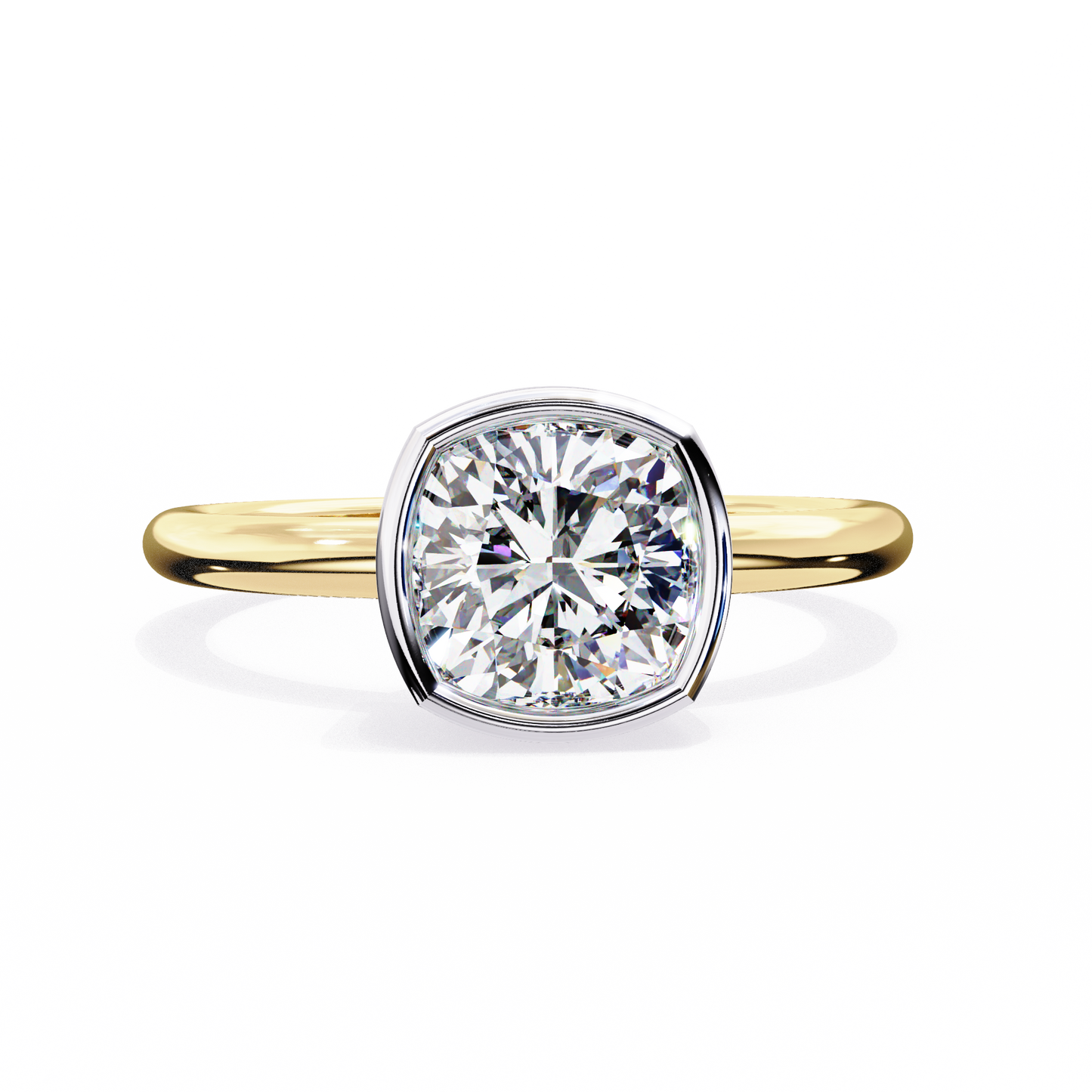 cushion blossom lab grown diamond ring