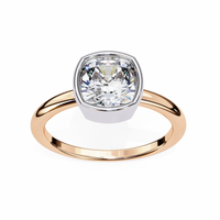 Cushion Blossom Lab Grown Diamond Ring - Ophiratbf