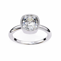 Cushion Blossom Lab Grown Diamond Ring - Ophiratbf