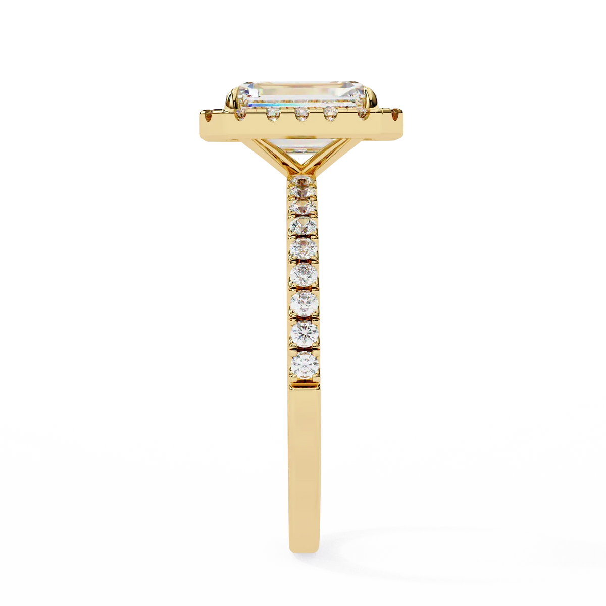 Ophira Lab Grown Diamond Emerald Halo Ring - Ophiratbf