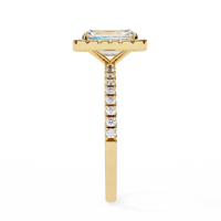Emerald Halo Lab Grown Diamond Ring - Ophiratbf