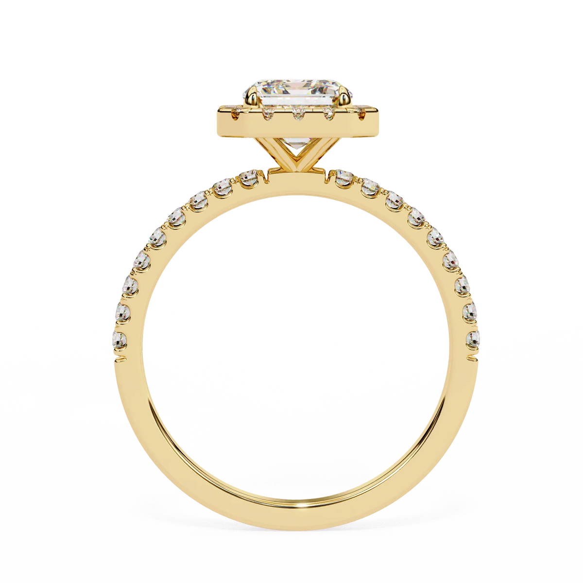 Ophira Lab Grown Diamond Emerald Halo Ring - Ophiratbf