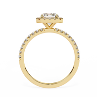 Emerald Halo Lab Grown Diamond Ring - Ophiratbf