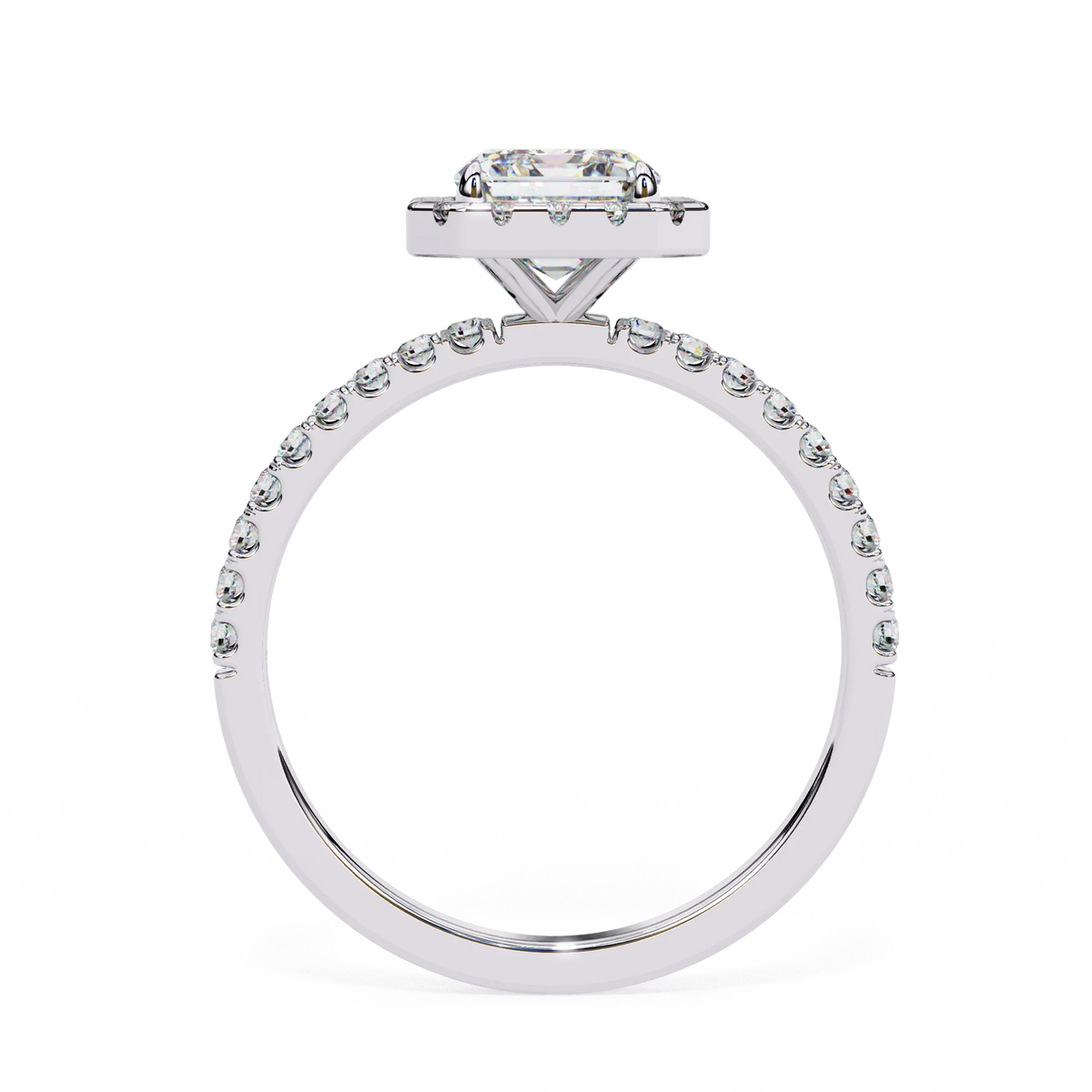 Ophira Lab Grown Diamond Emerald Halo Ring - Ophiratbf