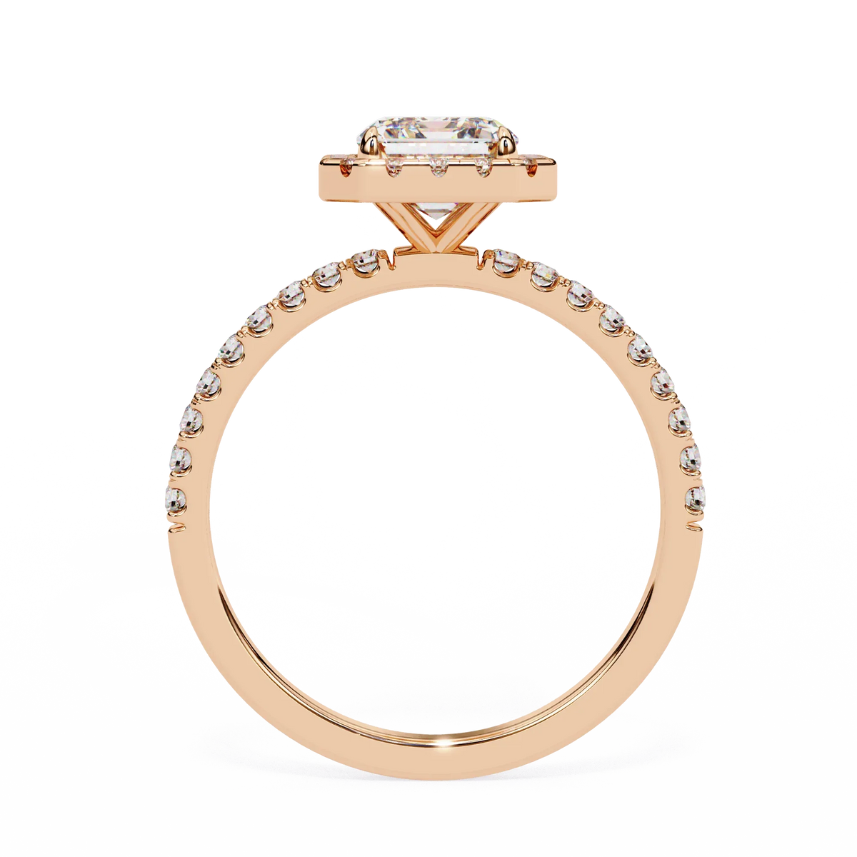 Ophira Lab Grown Diamond Emerald Halo Ring - Ophiratbf