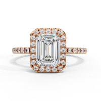 Ophira Lab Grown Diamond Emerald Halo Ring - Ophiratbf