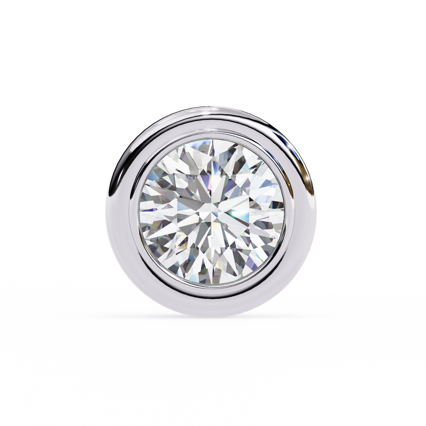 luna bezel lab grown diamond studs