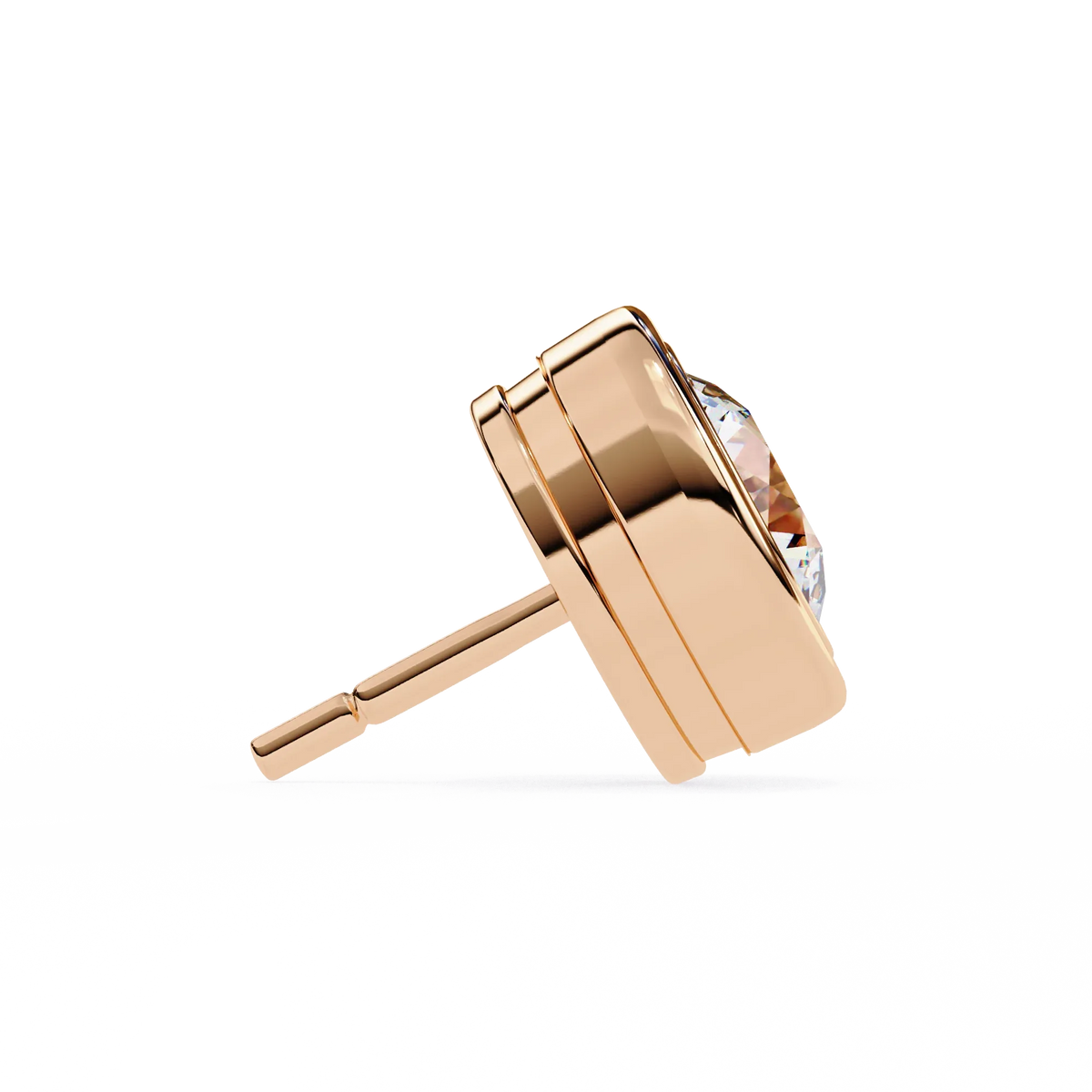 Luna Bezel Lab Grown Diamond Studs - Ophiratbf