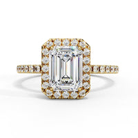 Ophira Lab Grown Diamond Emerald Halo Ring - Ophiratbf