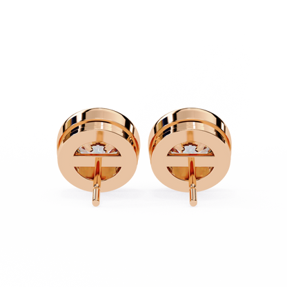Luna Bezel Lab Grown Diamond Studs