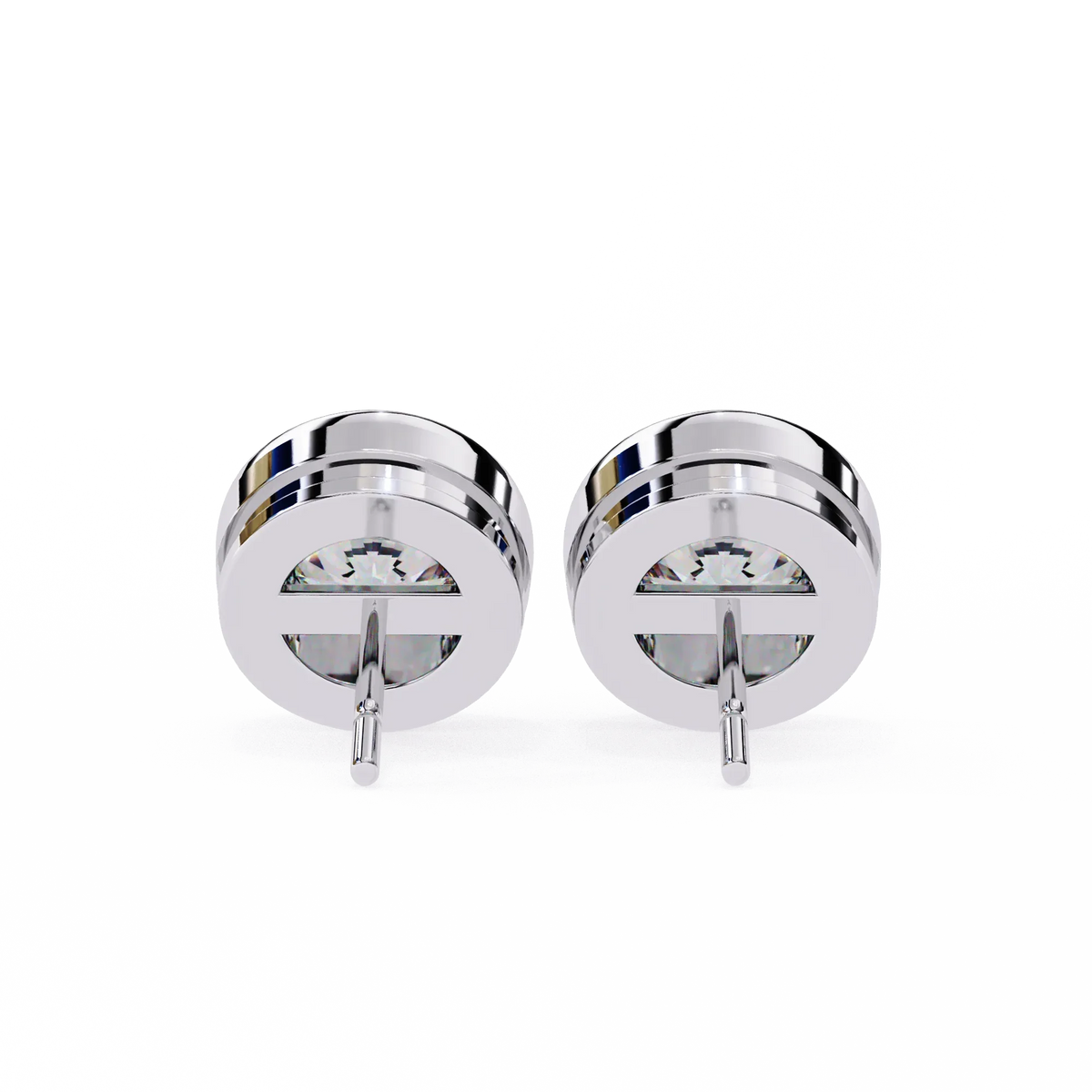 Luna Bezel Lab Grown Diamond Studs - Ophiratbf