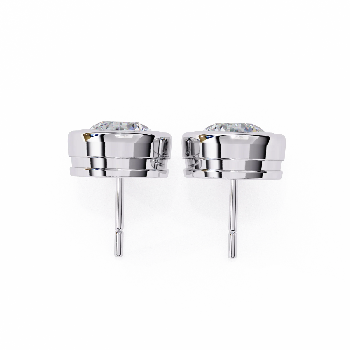 Luna Bezel Lab Grown Diamond Studs - Ophiratbf
