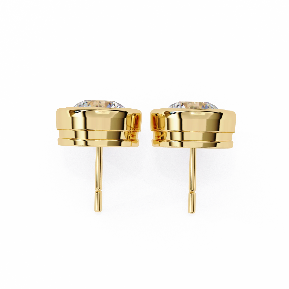 Luna Bezel Lab Grown Diamond Studs - Ophiratbf