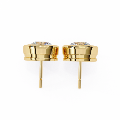 Luna Bezel Lab Grown Diamond Studs