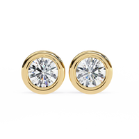 Luna Bezel Lab Grown Diamond Studs - Ophiratbf