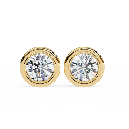 Luna Bezel Lab Grown Diamond Studs