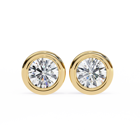 Luna Bezel Lab Grown Diamond Studs